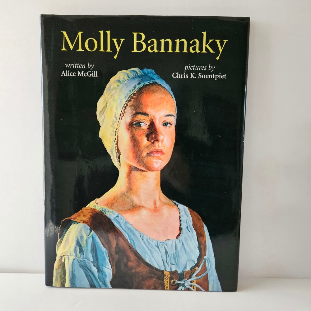 Vtg Molly Bannaky by Alice McGill SIGNED by Soenpiet‎ - 1992 HC DJ Graphic Book